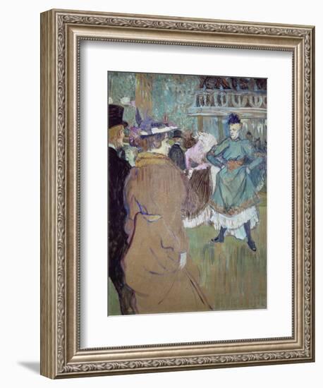 Quadrille in the Moulin Rouge, 1885-Henri de Toulouse-Lautrec-Framed Giclee Print