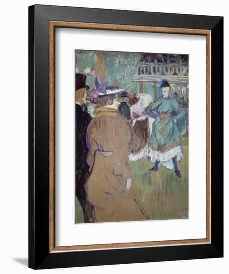 Quadrille in the Moulin Rouge, 1885-Henri de Toulouse-Lautrec-Framed Giclee Print