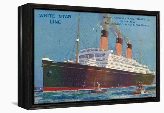 Quadruple-Screw R.M.S Majestic of the White Star Line, C1920S-null-Framed Premier Image Canvas