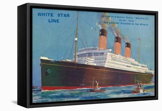 Quadruple-Screw R.M.S Majestic of the White Star Line, C1920S-null-Framed Premier Image Canvas