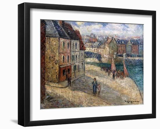Quai a Dieppe-Gustave Loiseau-Framed Giclee Print