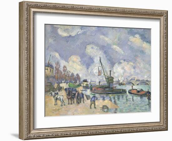 Quai De Bercy, Paris, 1873-75-Paul Cézanne-Framed Giclee Print