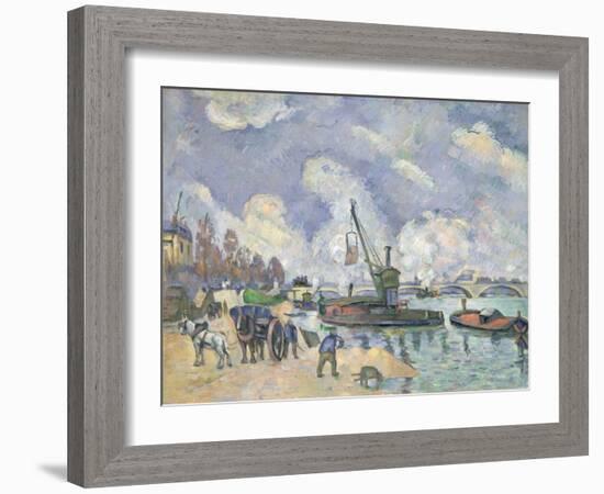 Quai De Bercy, Paris, 1873-75-Paul Cézanne-Framed Giclee Print