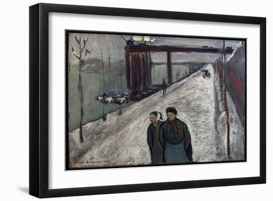 Quai De Clichy - 1887 (Oil on Canvas)-Emile Bernard-Framed Giclee Print