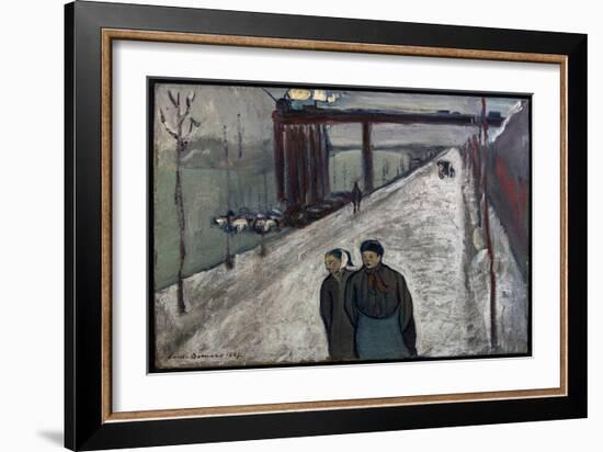 Quai De Clichy - 1887 (Oil on Canvas)-Emile Bernard-Framed Giclee Print