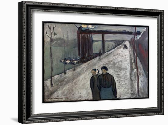 Quai De Clichy - 1887 (Oil on Canvas)-Emile Bernard-Framed Giclee Print