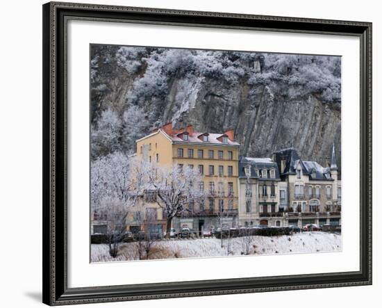 Quai De France Along the Isere River, Grenoble, Isere, French Alps, France-Walter Bibikow-Framed Photographic Print