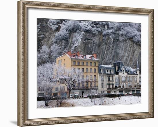 Quai De France Along the Isere River, Grenoble, Isere, French Alps, France-Walter Bibikow-Framed Photographic Print