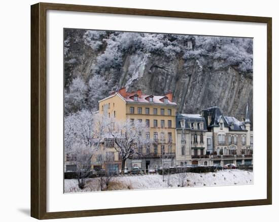 Quai De France Along the Isere River, Grenoble, Isere, French Alps, France-Walter Bibikow-Framed Photographic Print