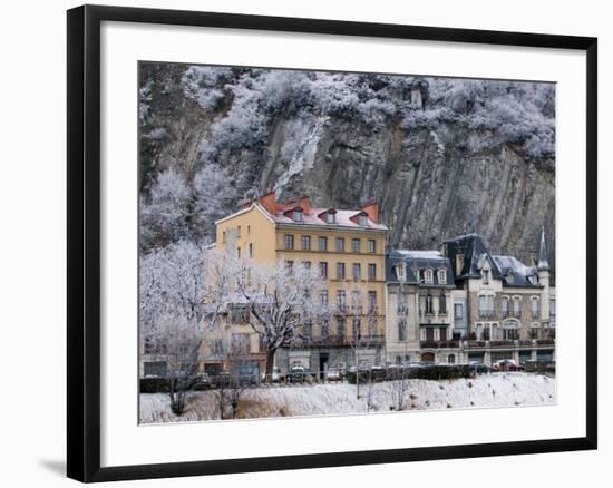Quai De France Along the Isere River, Grenoble, Isere, French Alps, France-Walter Bibikow-Framed Photographic Print