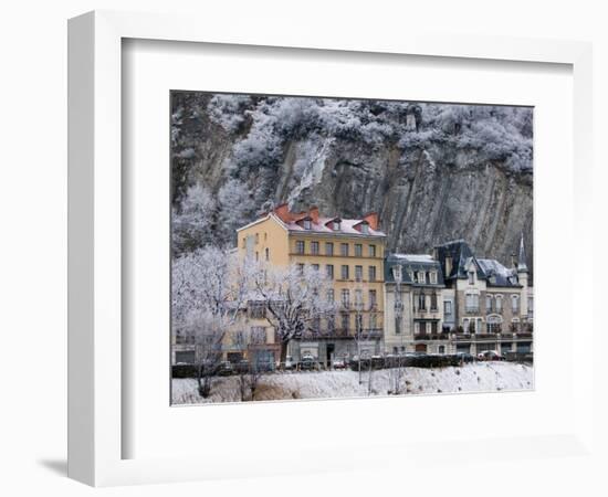 Quai De France Along the Isere River, Grenoble, Isere, French Alps, France-Walter Bibikow-Framed Photographic Print