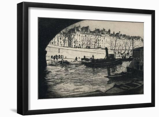 'Quai de l'Hotel de Ville', 1915-Edgar Chahine-Framed Giclee Print