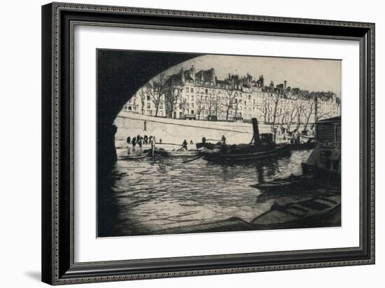 'Quai de l'Hotel de Ville', 1915-Edgar Chahine-Framed Giclee Print