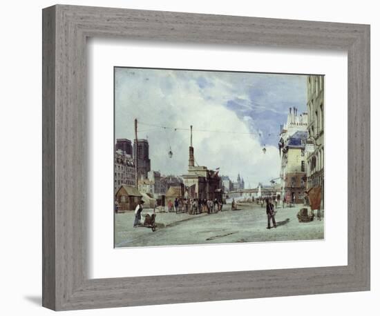 Quai De La Greve, Paris, in 1837-Thomas Shotter Boys-Framed Giclee Print