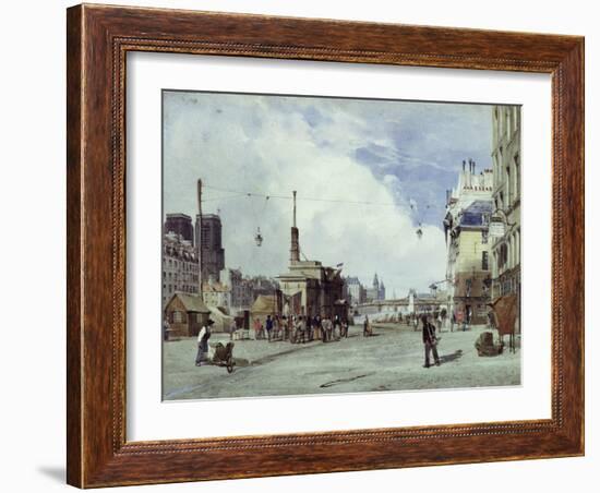 Quai De La Greve, Paris, in 1837-Thomas Shotter Boys-Framed Giclee Print