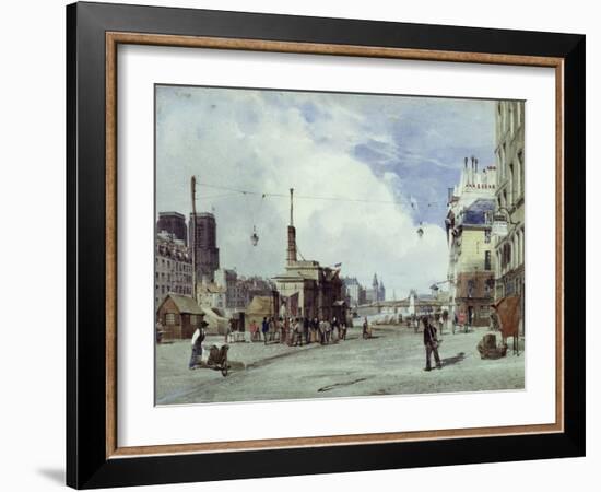 Quai De La Greve, Paris, in 1837-Thomas Shotter Boys-Framed Giclee Print