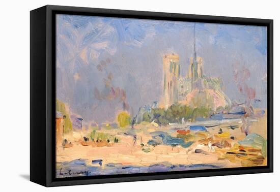 Quai De La Tournelle and Notre-Dame De Paris, 1884-Albert-Charles Lebourg-Framed Premier Image Canvas