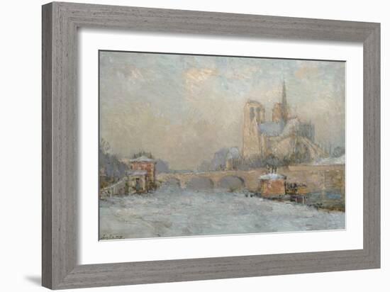 Quai De La Tournelle and Notre-Dame De Paris, 1909-Albert-Charles Lebourg-Framed Giclee Print