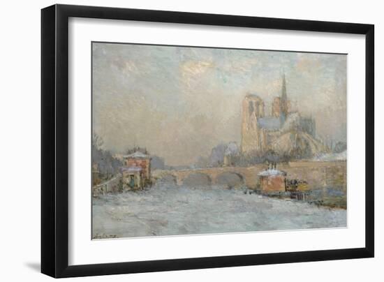 Quai De La Tournelle and Notre-Dame De Paris, 1909-Albert-Charles Lebourg-Framed Giclee Print