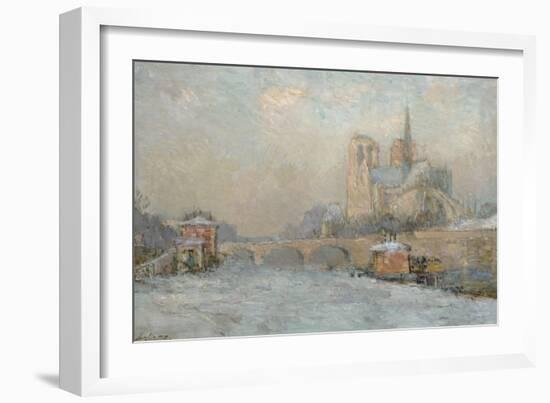 Quai De La Tournelle and Notre-Dame De Paris, 1909-Albert-Charles Lebourg-Framed Giclee Print