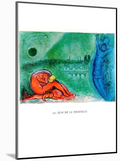Quai de la Tournelle-Marc Chagall-Mounted Collectable Print