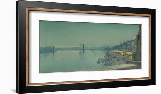 Quai de Paris, Rouen-John Atkinson Grimshaw-Framed Premium Giclee Print