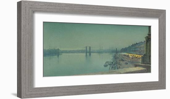 Quai de Paris, Rouen-John Atkinson Grimshaw-Framed Premium Giclee Print