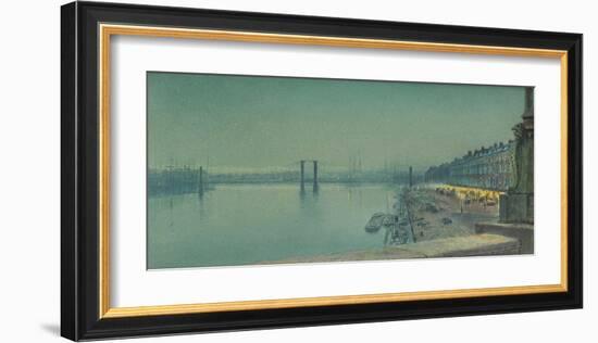 Quai de Paris, Rouen-John Atkinson Grimshaw-Framed Premium Giclee Print