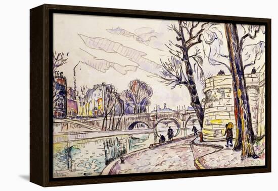 Quai De Seine-Paul Signac-Framed Premier Image Canvas