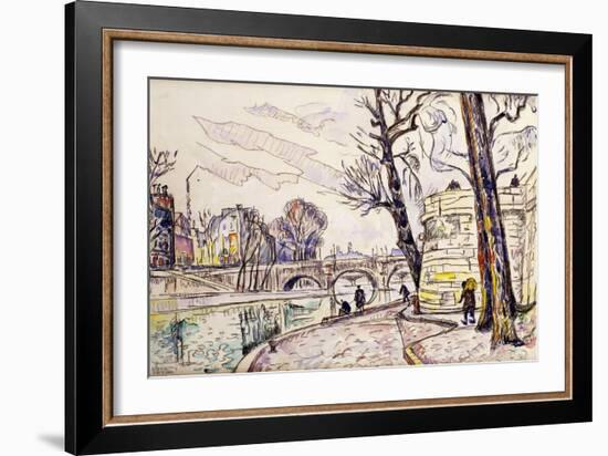 Quai De Seine-Paul Signac-Framed Giclee Print