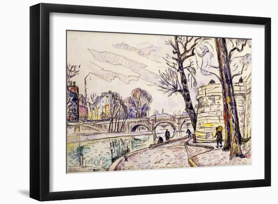 Quai De Seine-Paul Signac-Framed Giclee Print