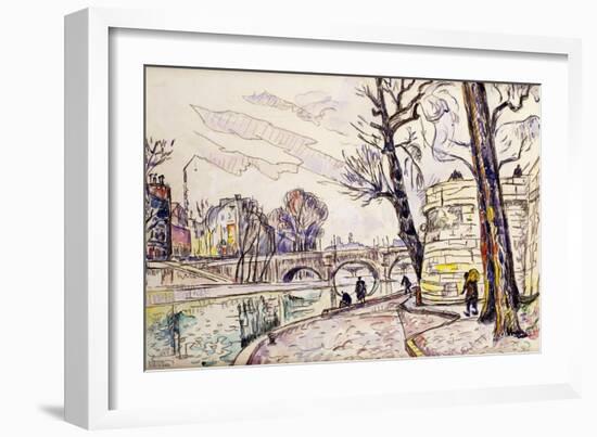 Quai De Seine-Paul Signac-Framed Giclee Print