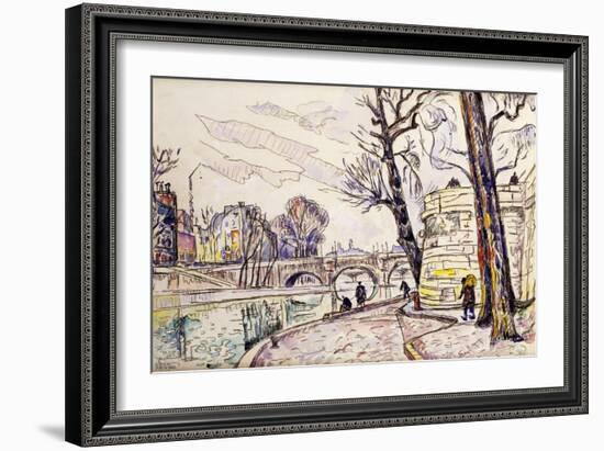 Quai De Seine-Paul Signac-Framed Giclee Print