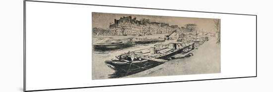 'Quai des Celestins', 1915-Edgar Chahine-Mounted Giclee Print