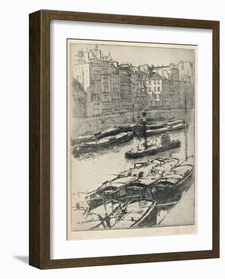 Quai Des Grands Augustins, 1915-William A Levy-Framed Giclee Print