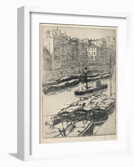 Quai Des Grands Augustins, 1915-William A Levy-Framed Giclee Print