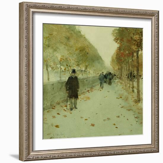 Quai Du Louvre, 1889-Childe Hassam-Framed Giclee Print