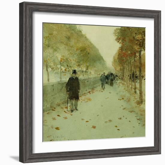 Quai Du Louvre, 1889-Childe Hassam-Framed Giclee Print