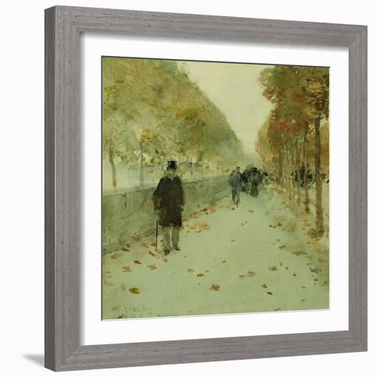 Quai Du Louvre, 1889-Childe Hassam-Framed Giclee Print