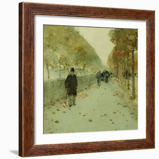 Quai Du Louvre, 1889-Childe Hassam-Framed Giclee Print