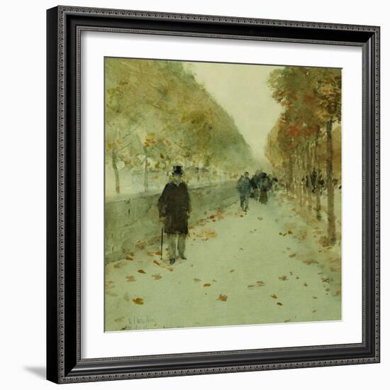 Quai Du Louvre, 1889-Childe Hassam-Framed Giclee Print