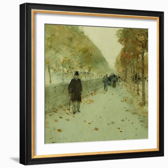 Quai Du Louvre, 1889-Childe Hassam-Framed Giclee Print