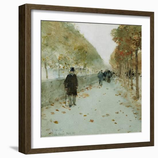 Quai Du Louvre, 1889-Childe Hassam-Framed Giclee Print