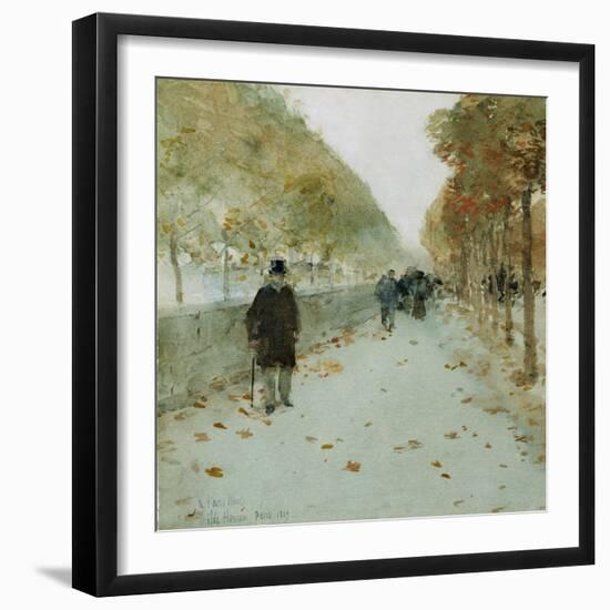 Quai Du Louvre, 1889-Childe Hassam-Framed Giclee Print