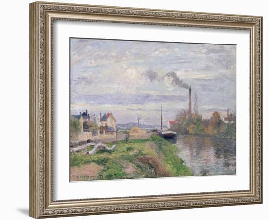 Quai Du Pothuis, at Pontoise, 1876-Camille Pissarro-Framed Giclee Print