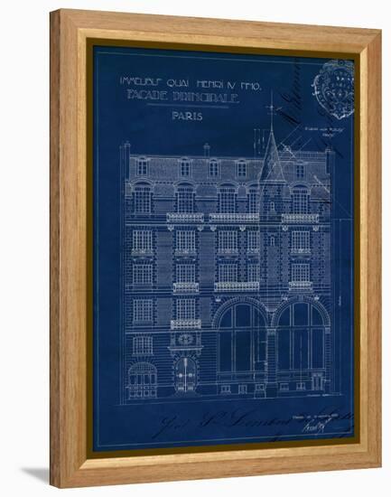 Quai Henri Blueprint I-Hugo Wild-Framed Stretched Canvas