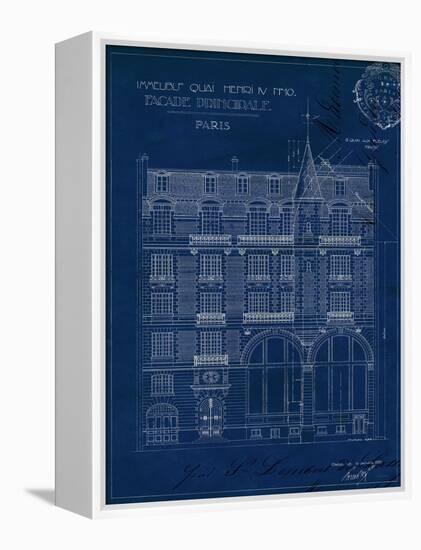 Quai Henri Blueprint I-Hugo Wild-Framed Stretched Canvas