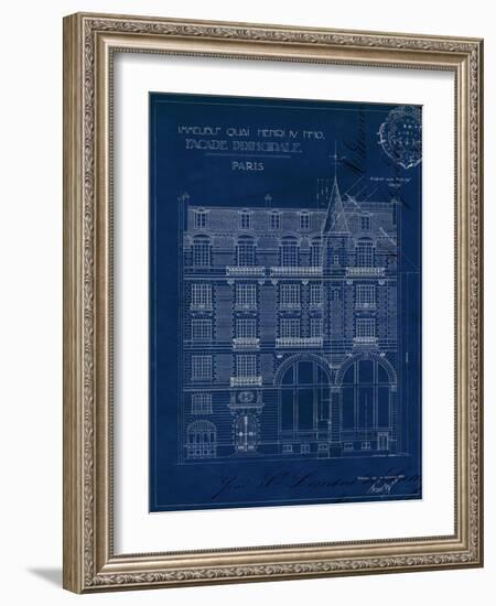 Quai Henri Blueprint I-Hugo Wild-Framed Art Print