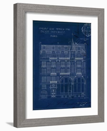 Quai Henri Blueprint I-Hugo Wild-Framed Art Print