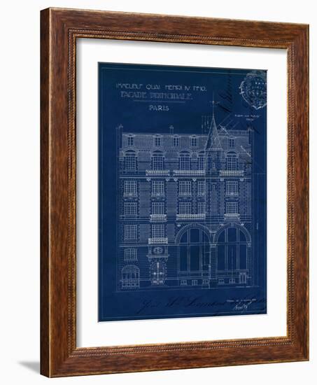 Quai Henri Blueprint I-Hugo Wild-Framed Art Print